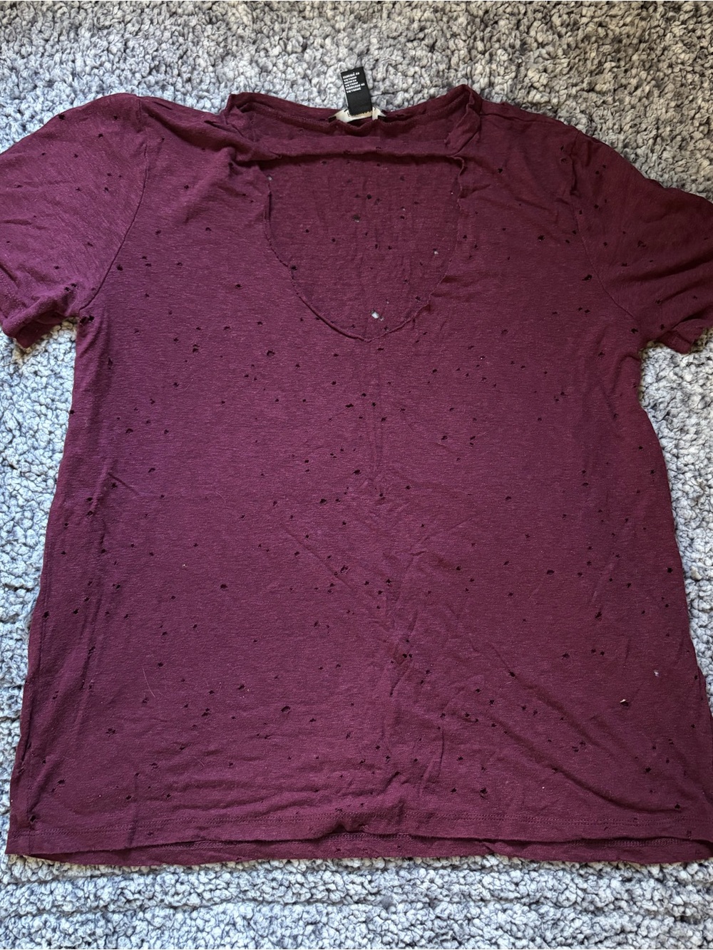 Forever 21 Maroon Short Sleeve Tee